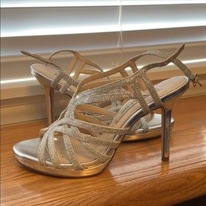 Silver Nina heels